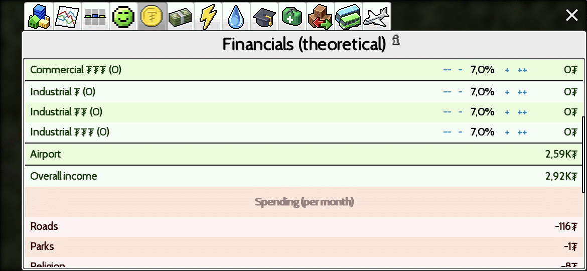 Airport income.